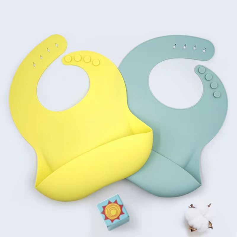 Em bé silicone bib baby \\\\ silicone silicone bib pocket pocket không thấmnước và chất bẩn bằng chứng em bé Bib